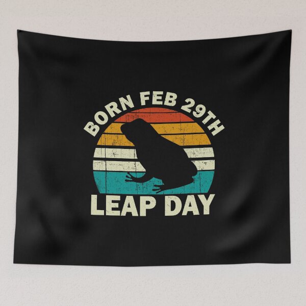 Item preview, Leap Year February 29 Birthday Frog Vintage | Retro Sunset designed and sold by uFit.