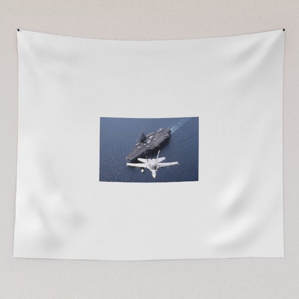 Item preview, FA-18 Hornet in steep climb over CV60 USS Saratoga (Craig Ceryes was aboard at time of photo). Thanks for your service Craig! designed and sold by hardOFseeing.