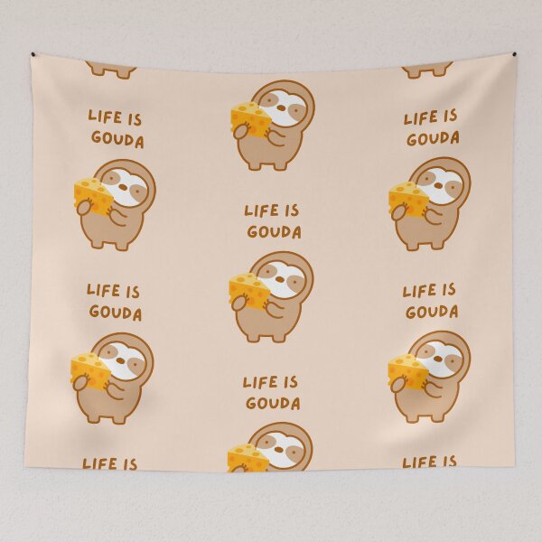 Item preview, La vida es buena pereza con queso gouda designed and sold by theslothinme.