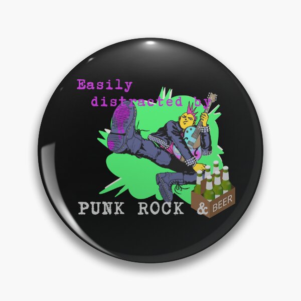 Item preview, Easily Distracted By Punk Rock & Beer designed and sold by BRBShop.