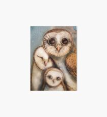 three wise owls Art Board