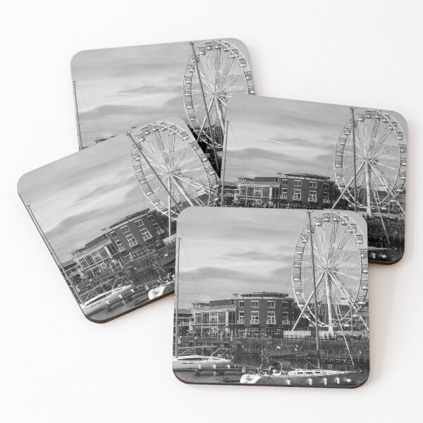 Item preview, Mermaid Quay, Cardiff Bay, Wales, Monochrome designed and sold by VnGphoto.