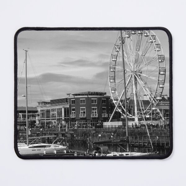 Item preview, Mermaid Quay, Cardiff Bay, Wales, Monochrome designed and sold by VnGphoto.