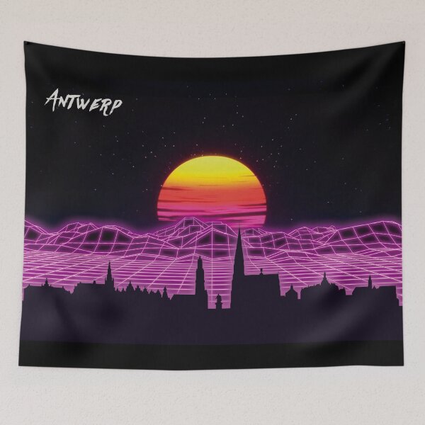 Item preview, Antwerp Skyline Neon Nights designed and sold by DFerraz.