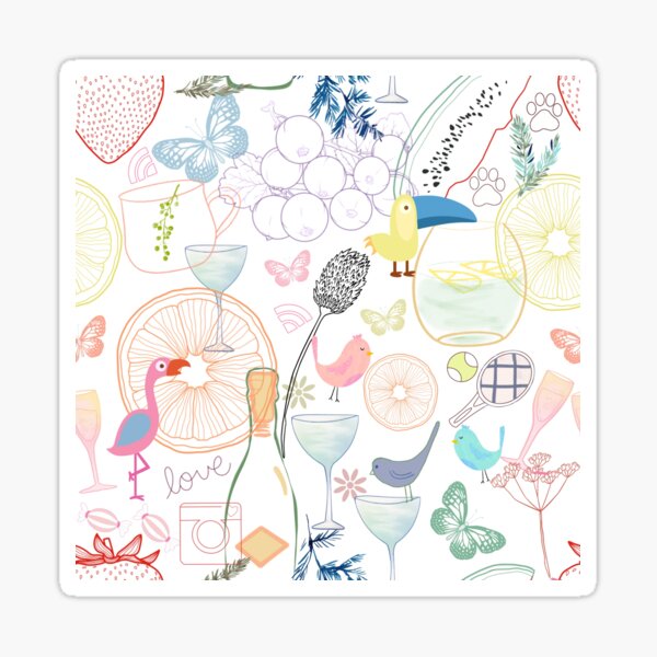 Everything on a picnic blanket Sticker