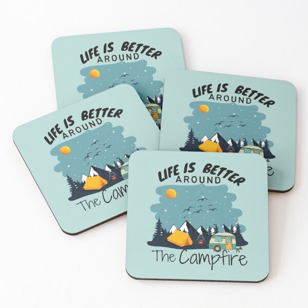 Item preview, Life is better around the  campfire funny for hikers, camping quote  designed and sold by ourpretty.