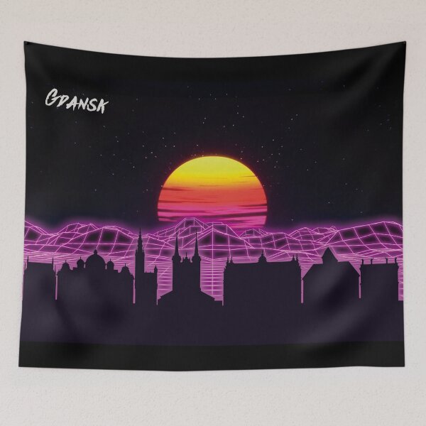 Item preview, Gdansk Skyline Neon Nights designed and sold by DFerraz.