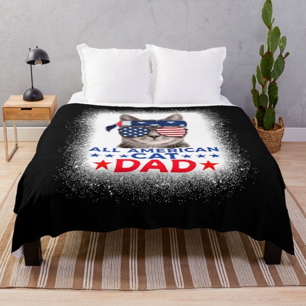 Item preview, All American Cat Dad Patriotic 4th of July designed and sold by jonawillian.
