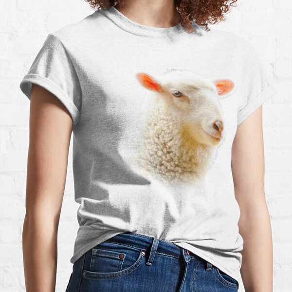 White Graphic T-shirt - Ram / Bighorn Sheep. Organic Cotton - Born