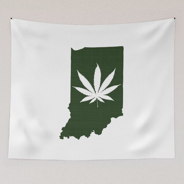 Item preview, Marijuana Leaf Indiana designed and sold by surgedesigns.