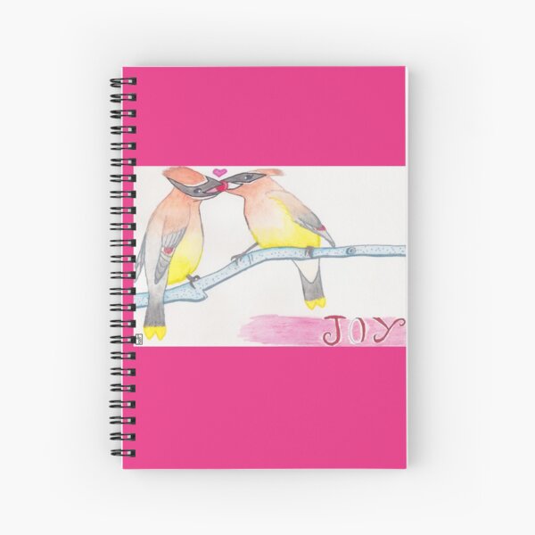 Waxwing Love Spiral Notebook