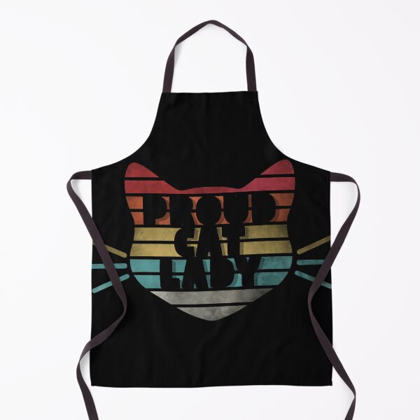 Item preview, Proud Cat Lady quote in retro sun silhouette style designed and sold by MunsyArt.