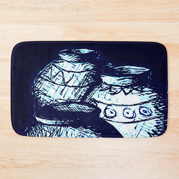 Item preview, Blue African Earthenware Water Jars - Drawing designed and sold by Tony Cisse.
