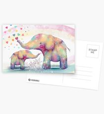 Postales afecto de elefante