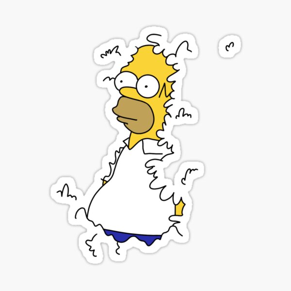 Homer In Hedge Meme Sticker