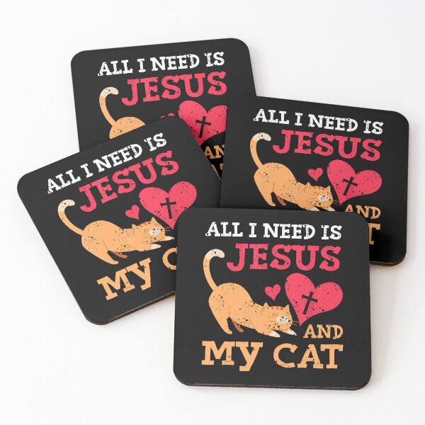 Item preview, All I Need Is Jesus And My Cat Kitten Kitty Cat Christian designed and sold by Bridge Galson.