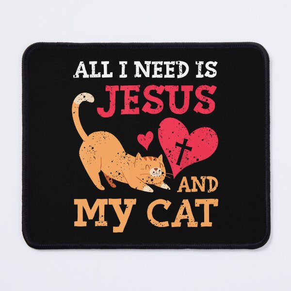 Item preview, All I Need Is Jesus And My Cat Kitten Kitty Cat Christian designed and sold by Bridge Galson.