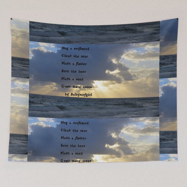 Item preview, Hug a surfboard on Sunrise Gold Coast Australia designed and sold by SaltySurfgirl.