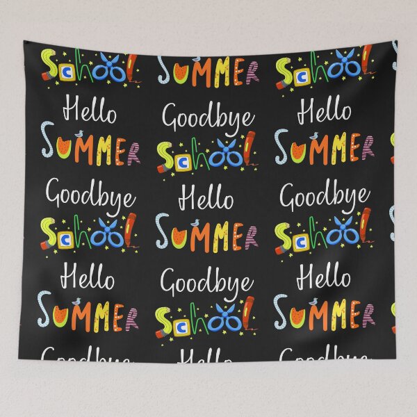Item preview, Goodbye school grade hello summer, happy last day of school, hello summer students and teachers designed and sold by zicutza.