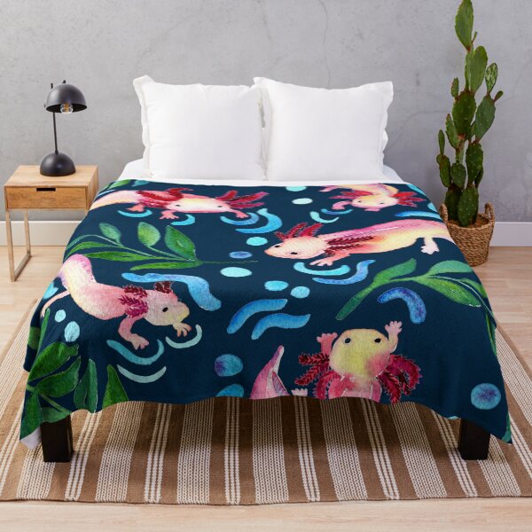 Item preview, Cute pink Axolotls in watercolor designed and sold by SandraArtStudio.