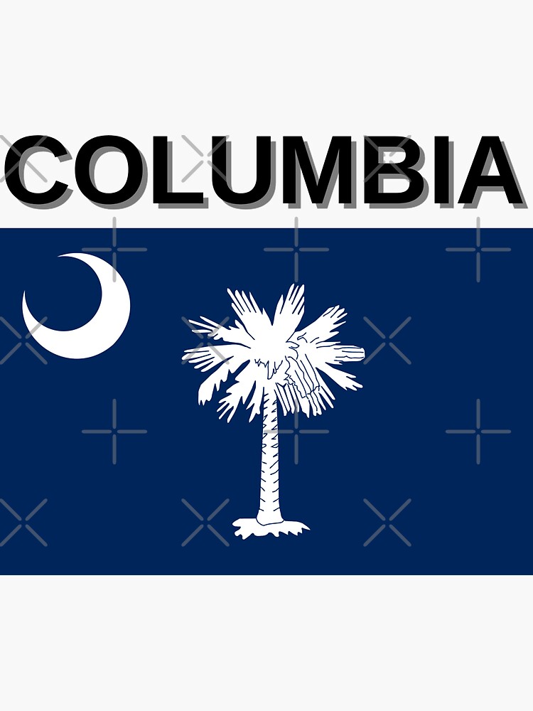 "Columbia, Capital of the State of South Carolina. USA" Sticker for