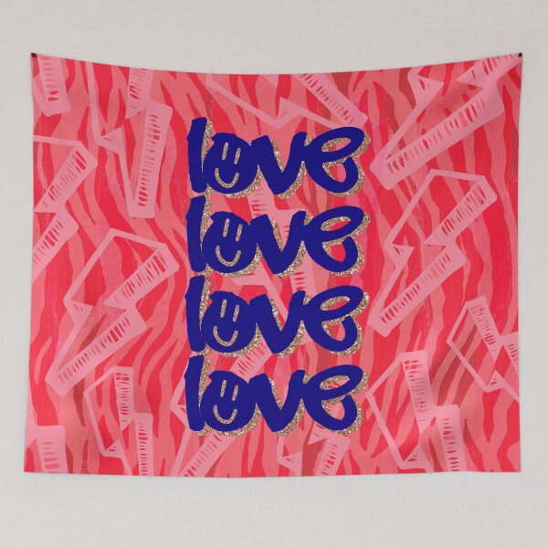 Item preview, zebra love - coral/navy blue designed and sold by Julia Santos.