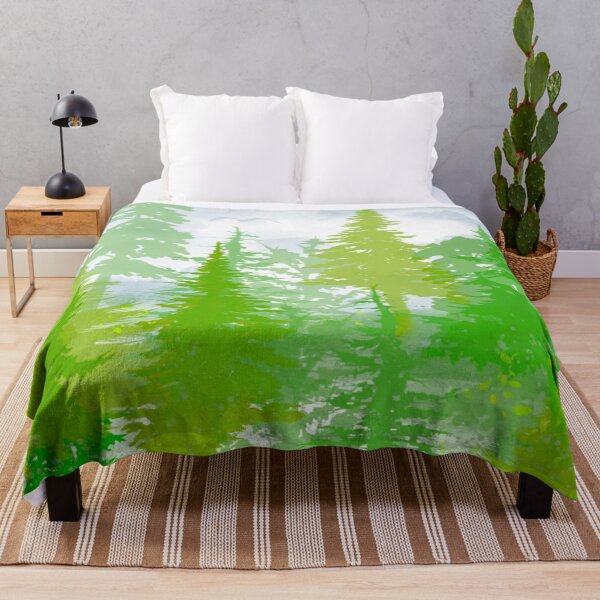 Item preview, Paisaje de bosque de árboles verdes designed and sold by weilertsen.