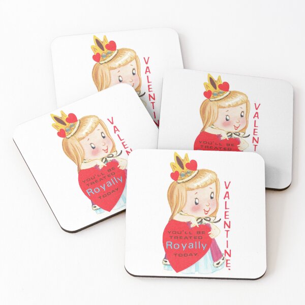 Item preview, "My Royal Valentine" - Vintage, Valentine, Card, Inspired, Retro, Queen, Princess, Royally, Royalty, Red, Heart, Crown, Girl, Little, Lady, Hearts, Sweet, Love, Romantic, Romance designed and sold by CanisPicta.