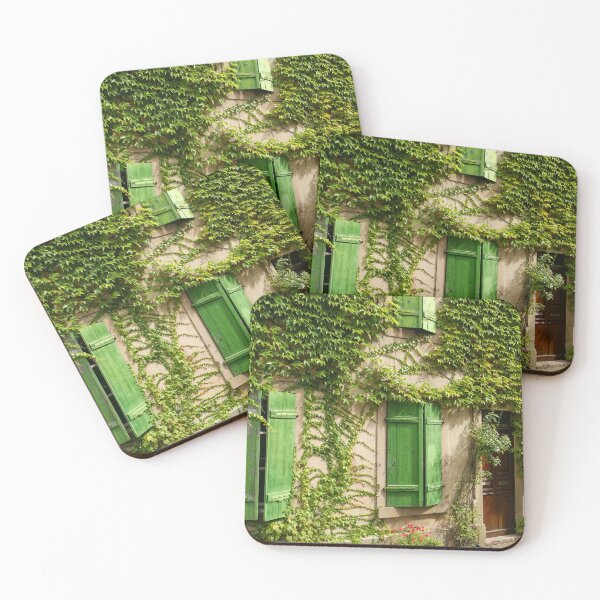 Item preview, Ivy covered house with green shutters in France designed and sold by Marc Molenaar.