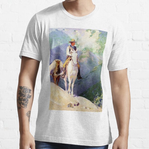 The Bucking Bronco” By NC Wyeth Essential T-Shirt for Sale by