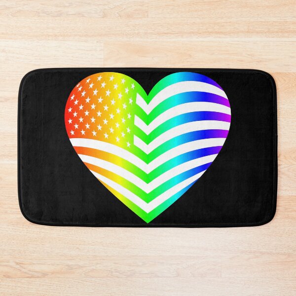 Item preview, rainbow american flag heart patriotic pride  designed and sold by Gossip Rag.