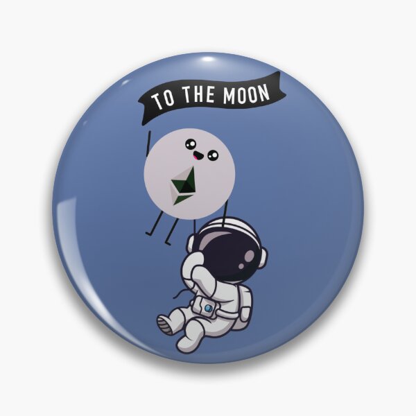 Item preview, Crypto Ethereum coin astronaut - To the Moon designed and sold by Crypmetal.