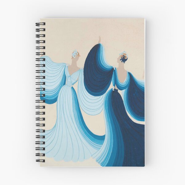 Item preview, Art Deco Blue Women by Romain De Tirtoff (Erte) - Vintage Art designed and sold by RickE.