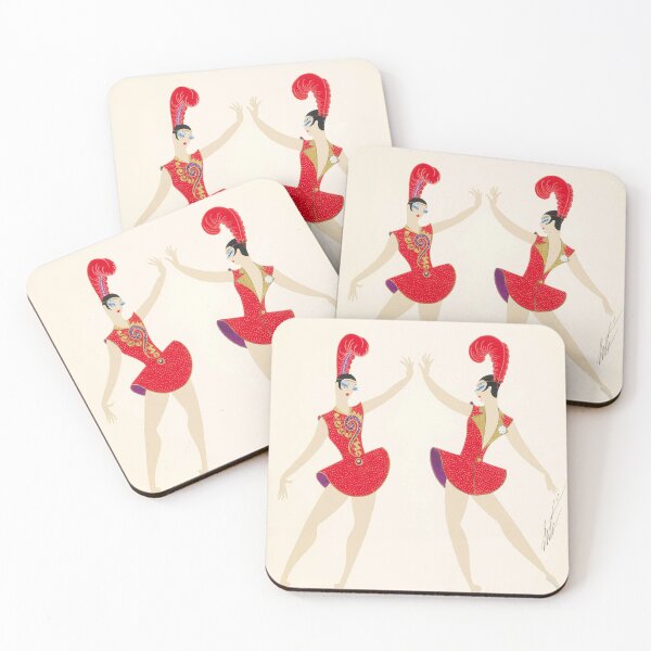 Item preview, Art Deco Red Dancers by Romain De Tirtoff (Erte) - Vintage Art designed and sold by RickE.