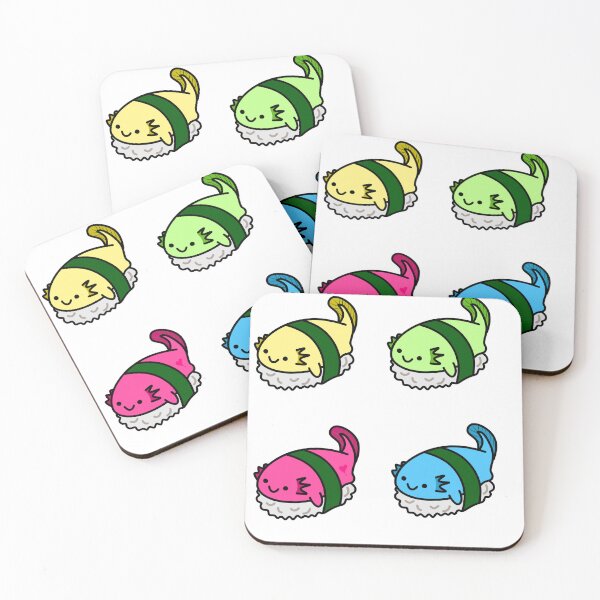 Item preview, Axolotls Sushi Colorful Pack designed and sold by Mooostickers.