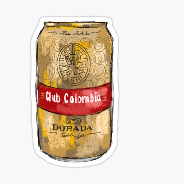 Item preview, Club Colombia, Beer, Colombian Beer, Dorada, Sticker designed and sold by Alexandra Wuyke.