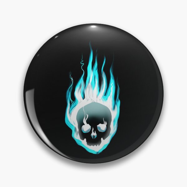 Item preview, Flaming Blue Skull designed and sold by Tameink.