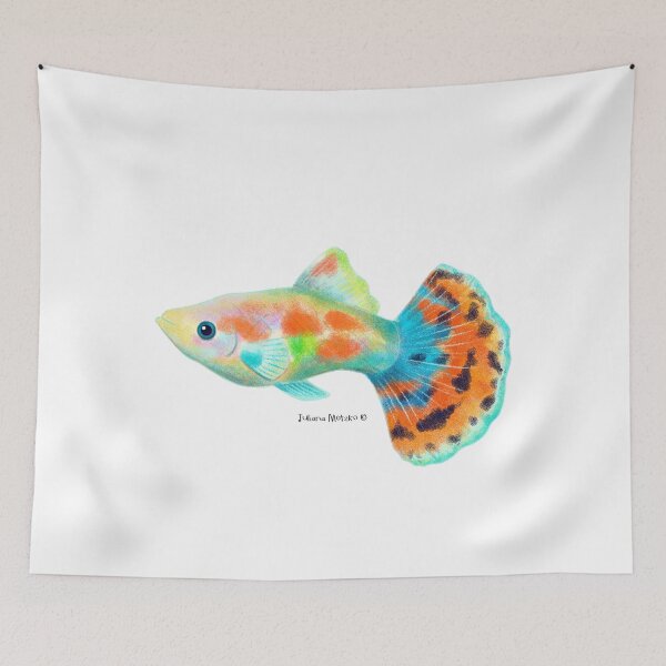 Item preview, Mosaic Guppy Fish designed and sold by julianamotzko.