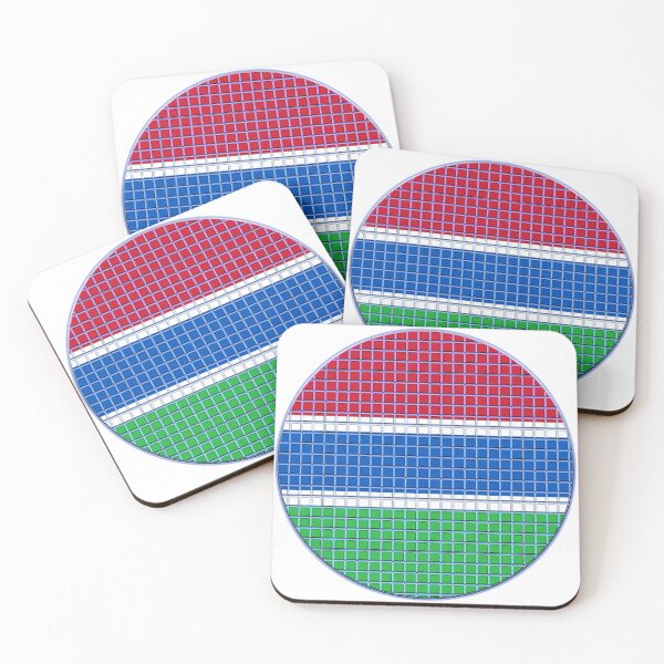 Item preview, Gambia Flag Rounded - Squares Pixel  designed and sold by MoonElite.
