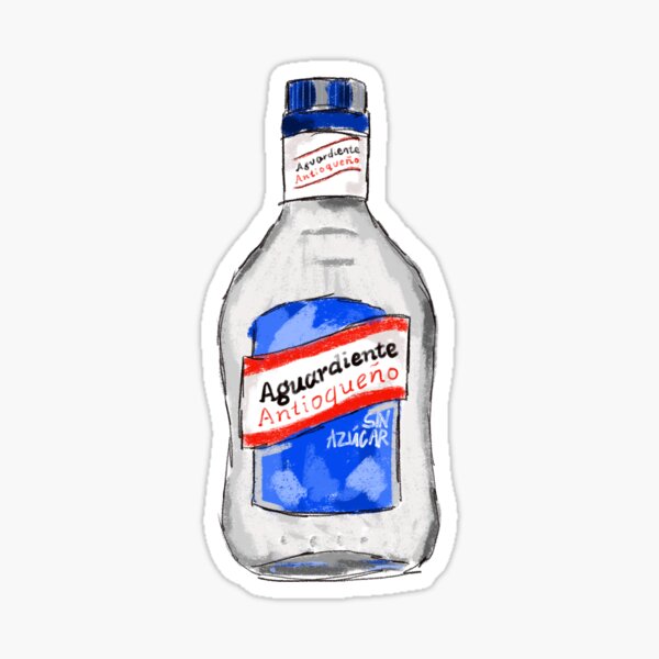 Item preview, Aguardiente, Colombian Liquor, Colombia Sticker designed and sold by Alexandra Wuyke.