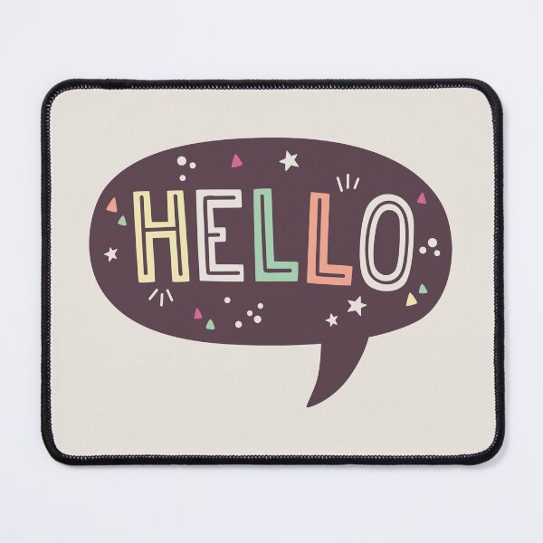 Item preview, Hello Speech Bubble Typography designed and sold by Claire Stamper.