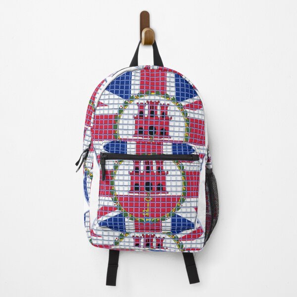 Item preview, Gibraltar Flag Rounded - Squares Pixel  designed and sold by MoonElite.