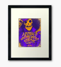 Humming Swordsman - quote Framed Print