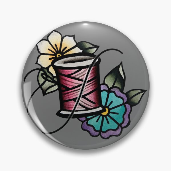 Item preview, Needle and Spool of Thread flowers designed and sold by degeneroot.