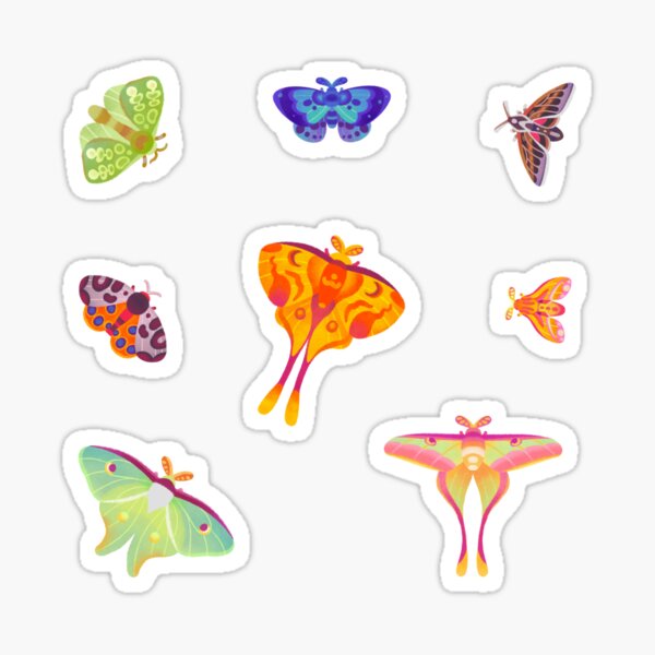 Aesthetic Autumn Moth Sticker – Big Moods