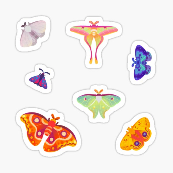 Luna Moth Sticker – Mega Kawaii Cuties