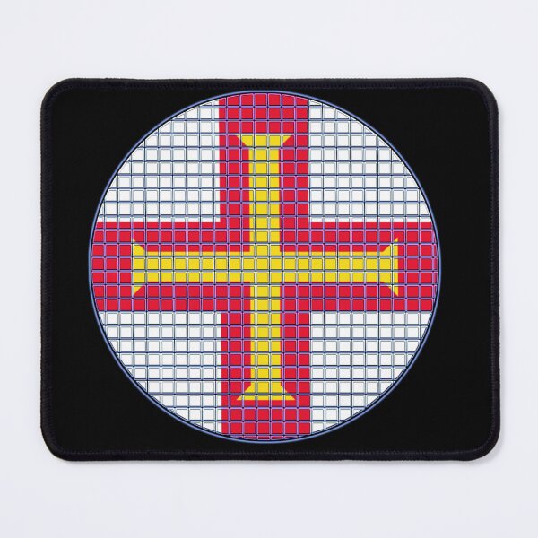 Item preview, Guernsey Flag Rounded - Squares Pixel designed and sold by MoonElite.