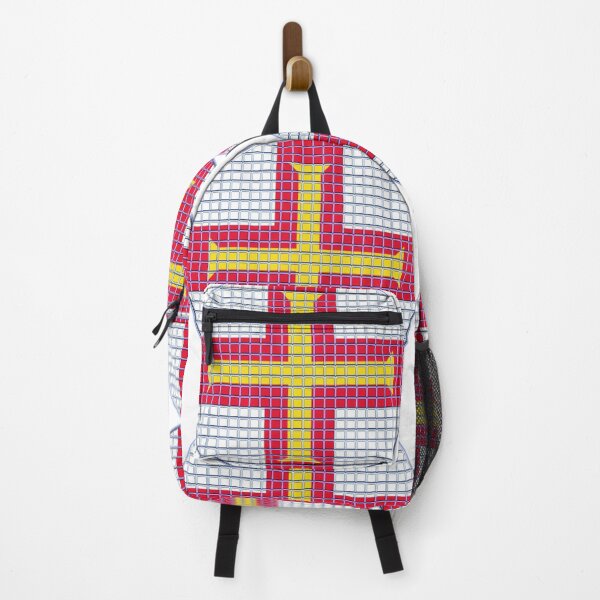 Item preview, Guernsey Flag Rounded - Squares Pixel  designed and sold by MoonElite.