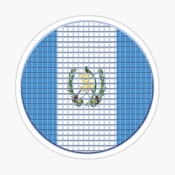 Item preview, Guatemala Flag Rounded - Squares Pixel  designed and sold by MoonElite.