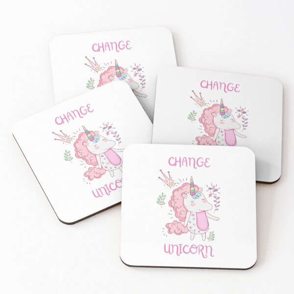 Item preview, Change Unicorn Pink Princess Happy Design designed and sold by AbiLeads.
